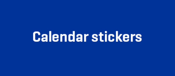 text Calendar stickers
