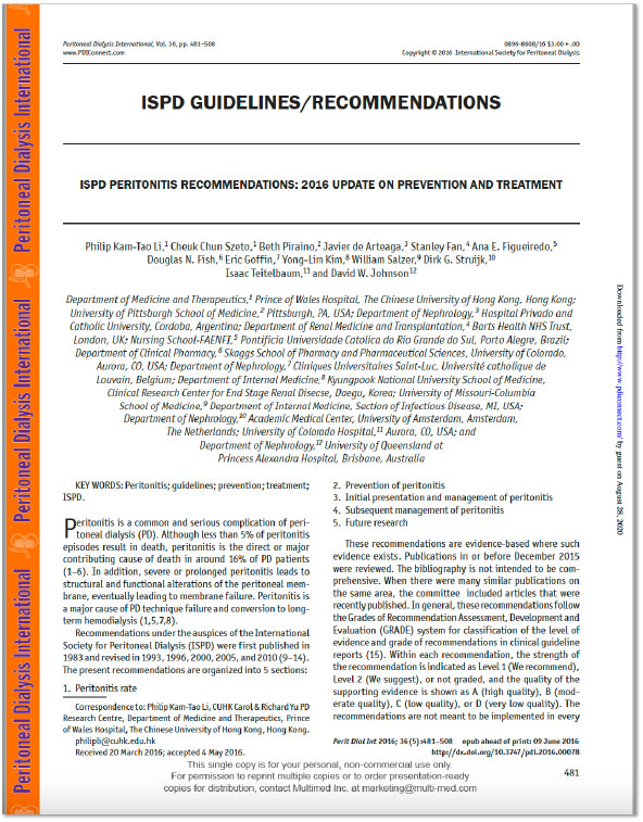 Cover of ISPD Guidelines
