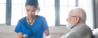 nurse and patient