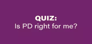 Text saying quiz, is PD right for me?