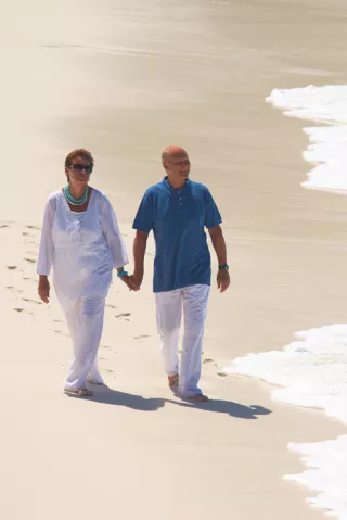 at the beach