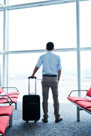 man traveling