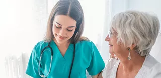 Doctor and woman