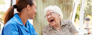 Nurse with patient