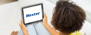 Nurse watching webinar