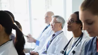 Doctors watching a presentation