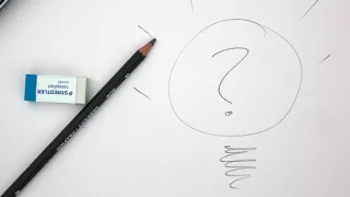 Image of eraser, pencil, question mark