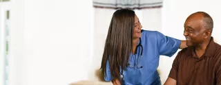 Nurse with patient