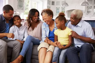 Multi generation family at home