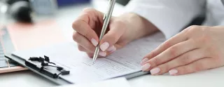 HCP completing paper form