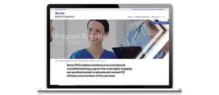 Screen showing Program Overview webpage